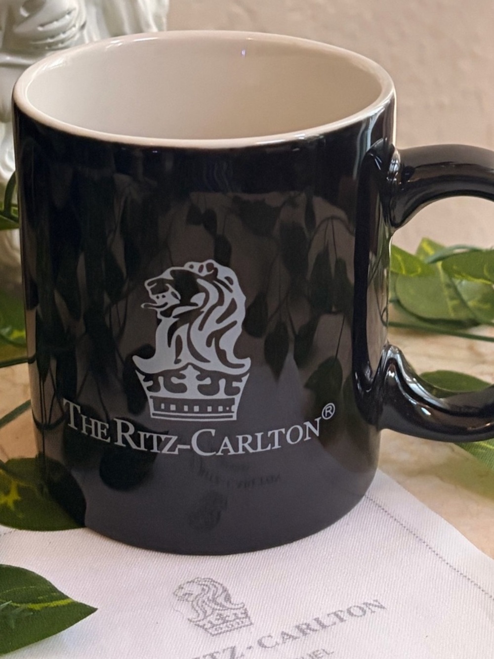 The Ritz-Carlton Black Ceramic Logo Mug